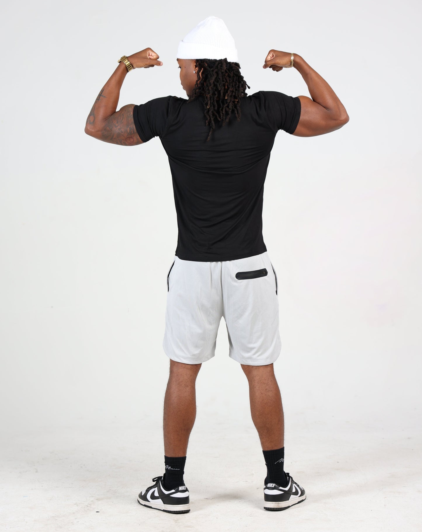 Back of black shirt